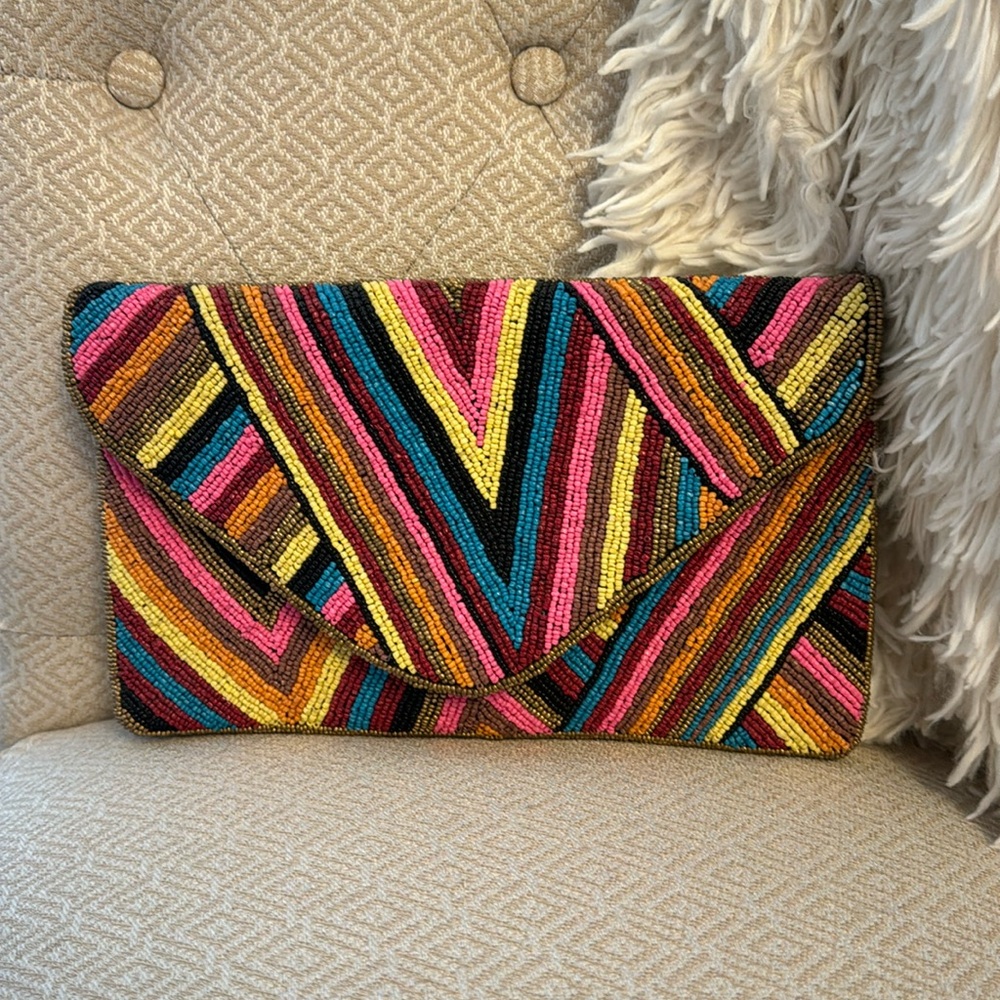Colorful Beaded Clutch